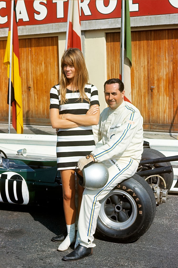 Jack Brabham, Françoise Hardy, Brabham-Repco BT19, Grand Prix of Italy