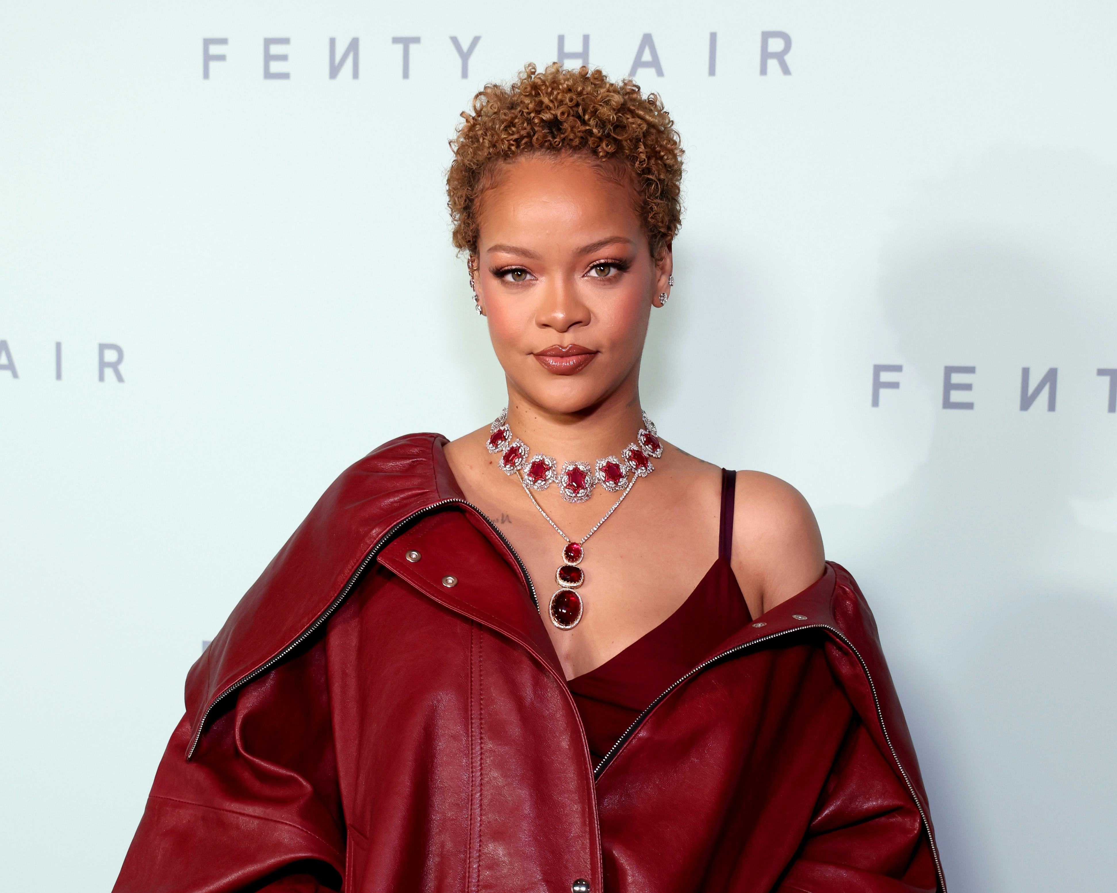 LOS ANGELES, CALIFORNIA - JUNE 10: Rihanna celebrates Fenty Hair Brand Launch in LA at Nya Studios o...