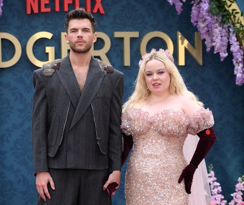 Nicola Coughlan and Luke Newton at the Bridgerton Season 3 Part 2 Premiere