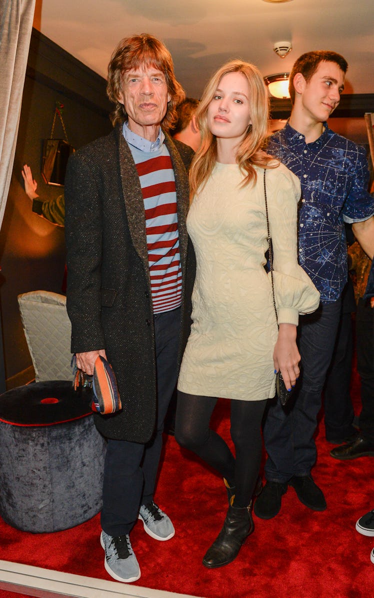 Sir Mick Jagger (L) and Georgia May Jagger attend the press night performance of "Snow White And The...