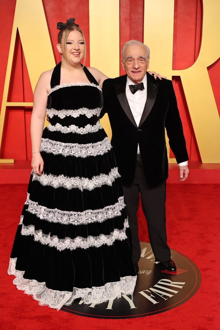 Francesca Scorsese and Martin Scorsese attends the 2024 Vanity Fair Oscar Party Hosted By Radhika Jo...
