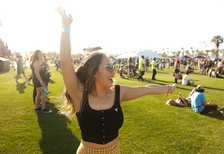 Teri Chan, 28, dances at Coachella weekend one on April 14, 2023.