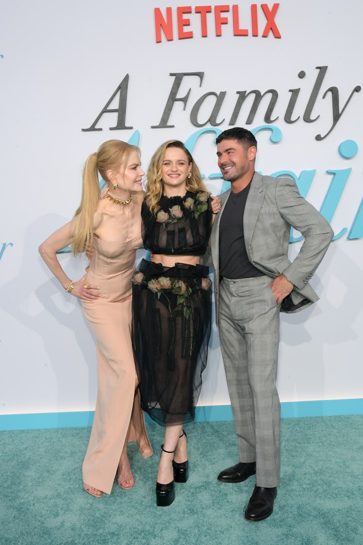 Nicole Kidman, Joey King, and Zac Efron attend the world premiere of Netflix's "A Family Affair" at ...