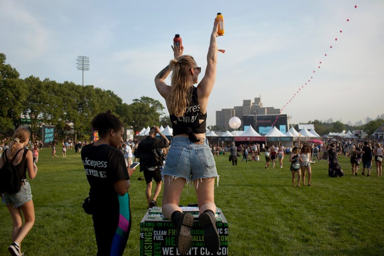 On the grounds of Governors Ball 2018 on Randalls Island. (Photo by Lexie Moreland/WWD/Penske Media ...