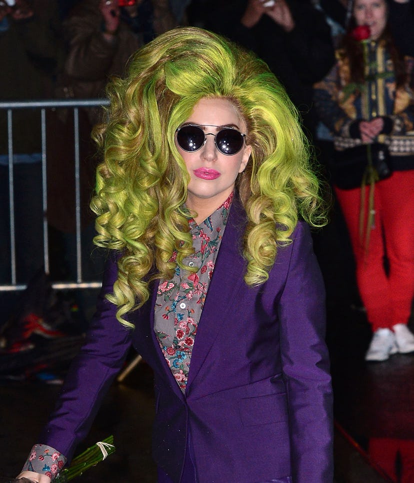 Lady Gaga green hair