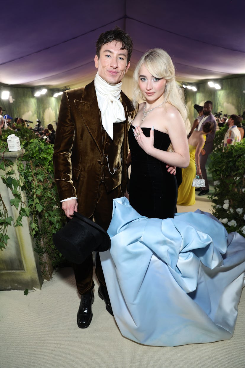 Barry Keoghan and Sabrina Carpenter attend The 2024 Met Gala Celebrating “Sleeping Beauties: Reawake…
