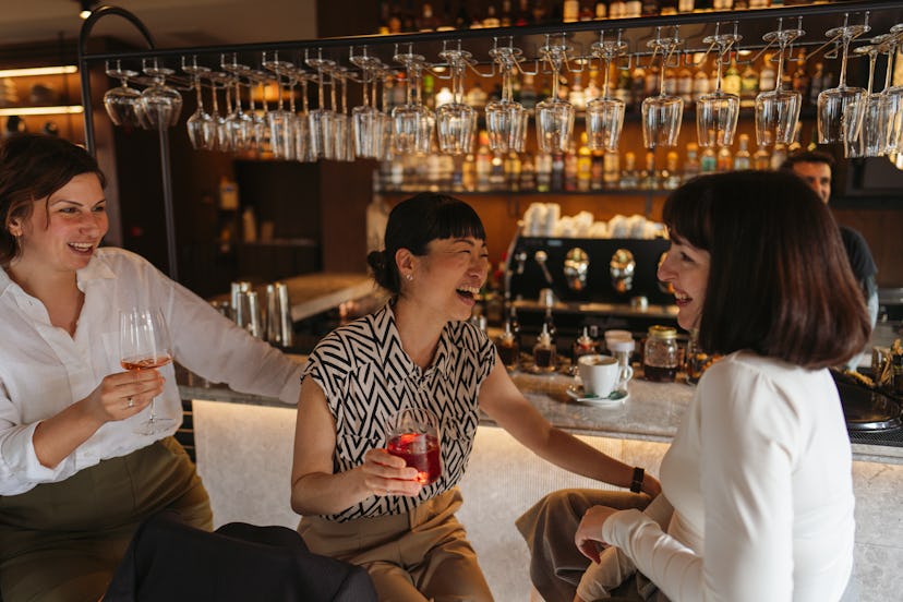 are riddles critical thinking Three female friends sit at a bar with drinks, asking each other hard spoken riddles for fun and lau...