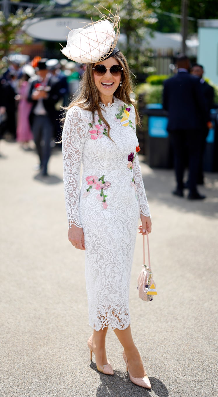 Elizabeth Hurley attends day two of Royal Ascot 2024 at Ascot Racecourse on June 19, 2024 in Ascot, ...