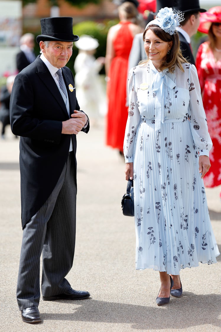 Michael Middleton and Carole Middleton attend day two of Royal Ascot 2024 at Ascot Racecourse on Jun...