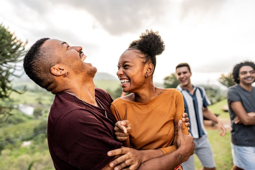 are riddles critical thinking Friends being playful outside while they laugh and get each other with difficult riddles.