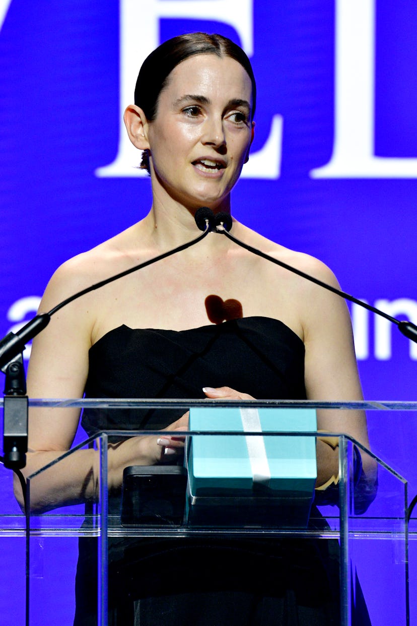 Karla Welch speaks onstage during the Fashion Scholarship Fund Gala.