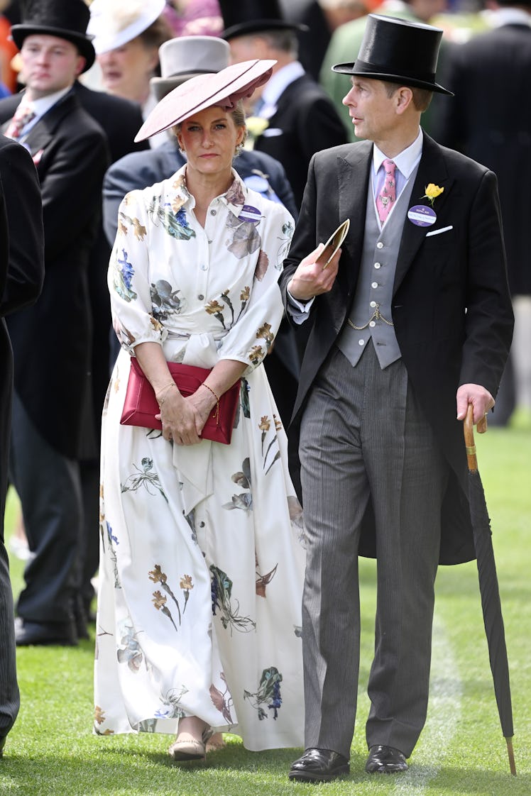 Sophie, Duchess of Edinburgh and Prince Edward, Duke of Edinburgh attend day three of Royal Ascot 20...