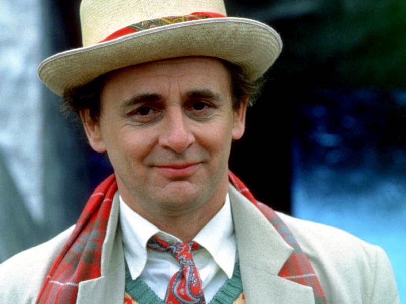 Scottish actor Sylvester McCoy on the set of 'Time And The Rani', an episode in the BBC science fict...