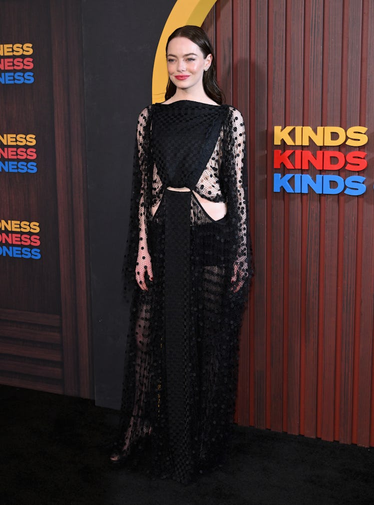 US actress Emma Stone attends Searchlight's New York premiere of "Kinds of Kindness" at MOMA in New ...