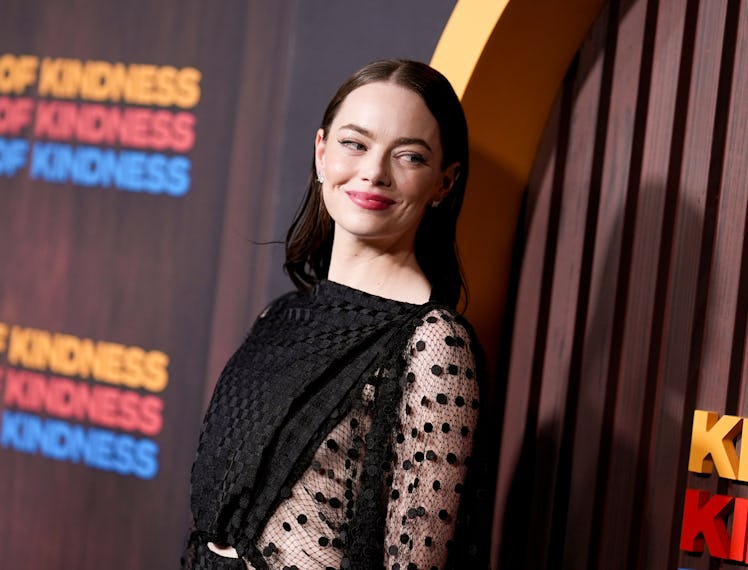 Emma Stone at the "Kinds of Kindness" New York Premiere held at MoMA on June 20, 2024 in New York, N...