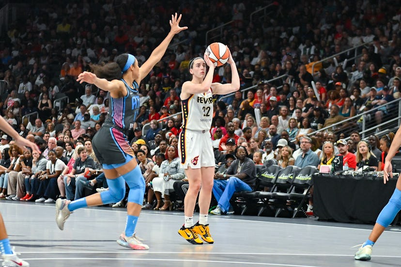 Caitlin Clark during the WNBA game between the Indiana Fever and the Atlanta Dream.