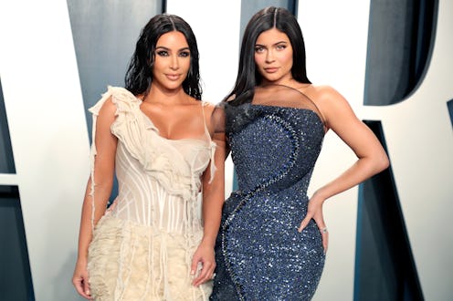 Kim Kardashian & Kylie Jenner Just Twinned In Little White Dresses