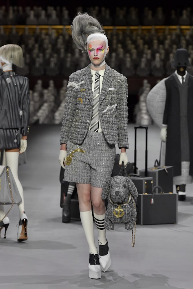 PARIS, FRANCE - JULY 03 : A model walks the runway during the Thom Browne Haute Couture Fall/Winter ...