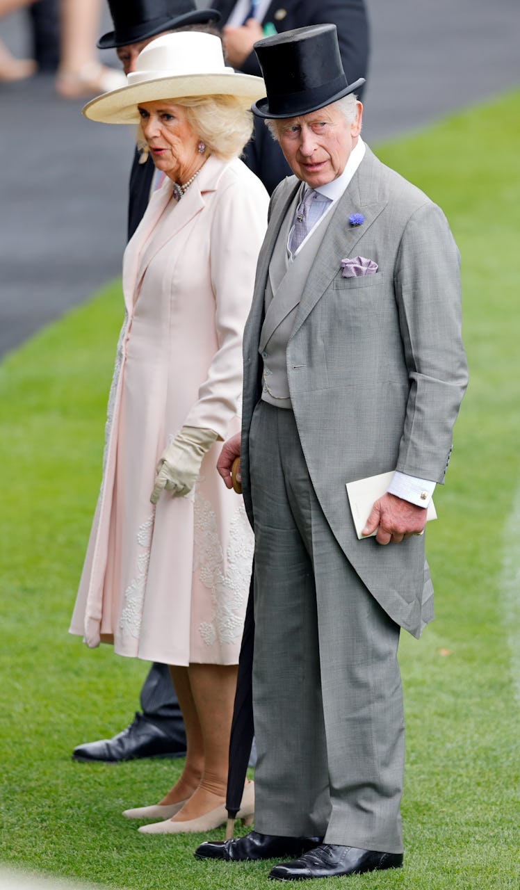 King Charles III and Queen Camilla attend day five of Royal Ascot 2024 at Ascot Racecourse on June 2...