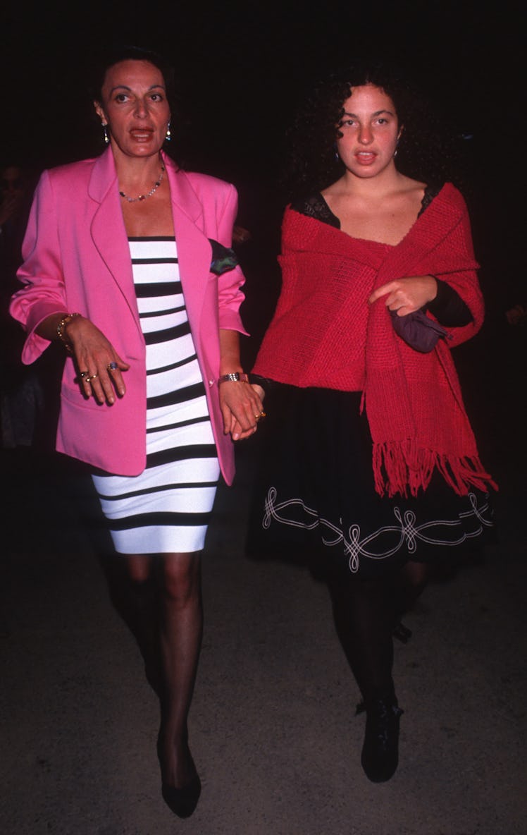 Belgian-born American fashion designer Diane von Furstenberg (left) and her daughter, model Tatiana ...