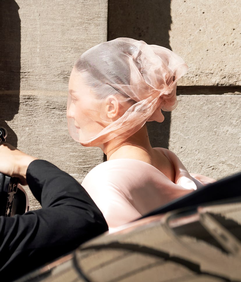 Kylie Jenner attends the Schiaparelli Haute Couture Fall/Winter 2024-2025 show as part of Paris Fash…