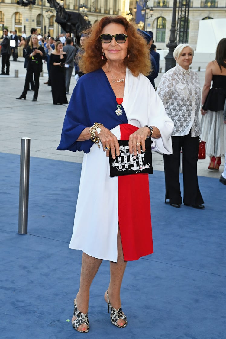 Diane von Furstenberg attends Vogue World: Paris at Place Vendome on June 23, 2024 in Paris, France.