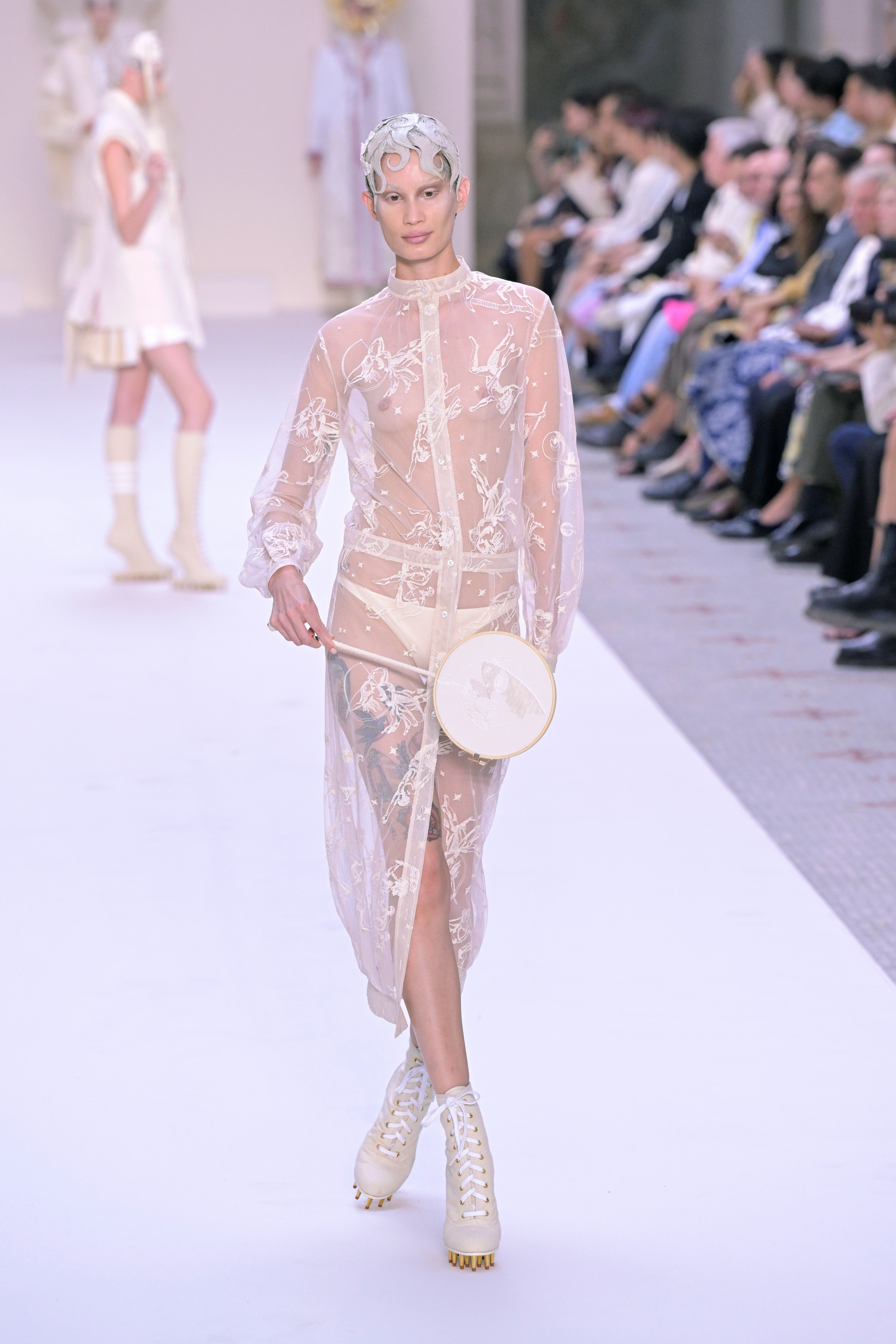 A model walks the runway during the Thom Browne Haute Couture Fall/Winter 2024-2025 show as part of &hellip;