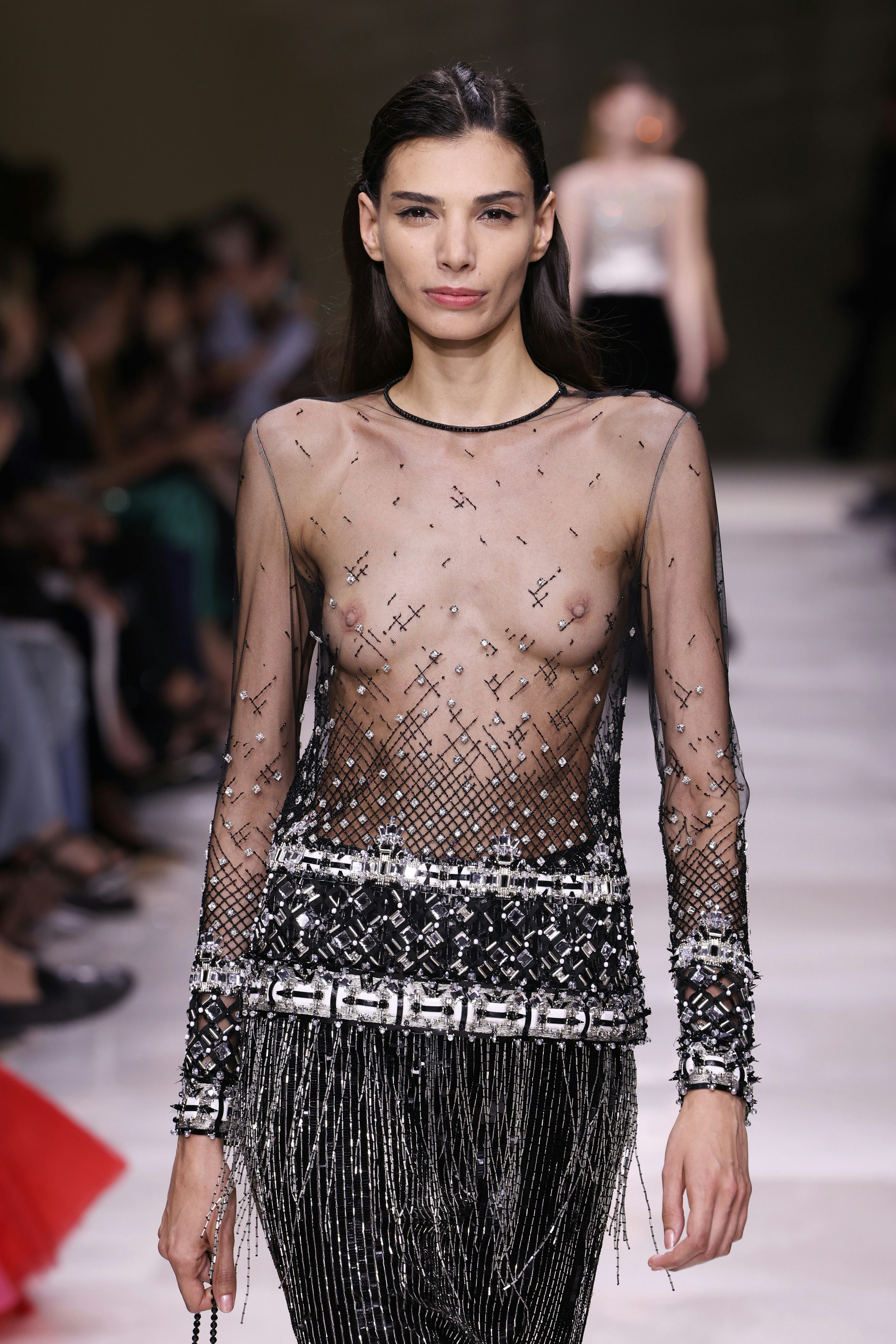 A model walks the runway during the Giorgio Armani Privé Haute Couture Fall/Winter 2024-2025 show as&hellip;