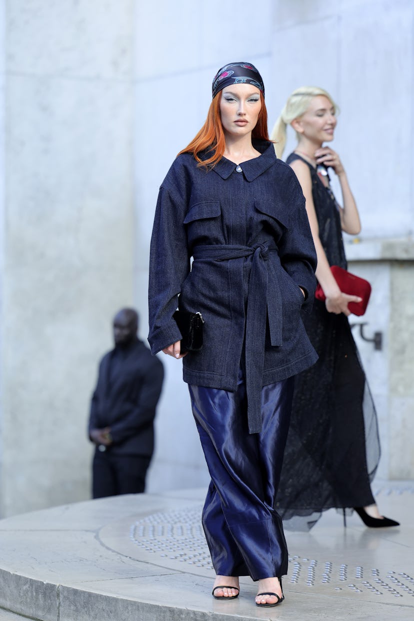 PARIS, FRANCE - JUNE 25: Meredith Duxbury attends the Giorgio Armani Prive Haute Couture Fall/Winter...