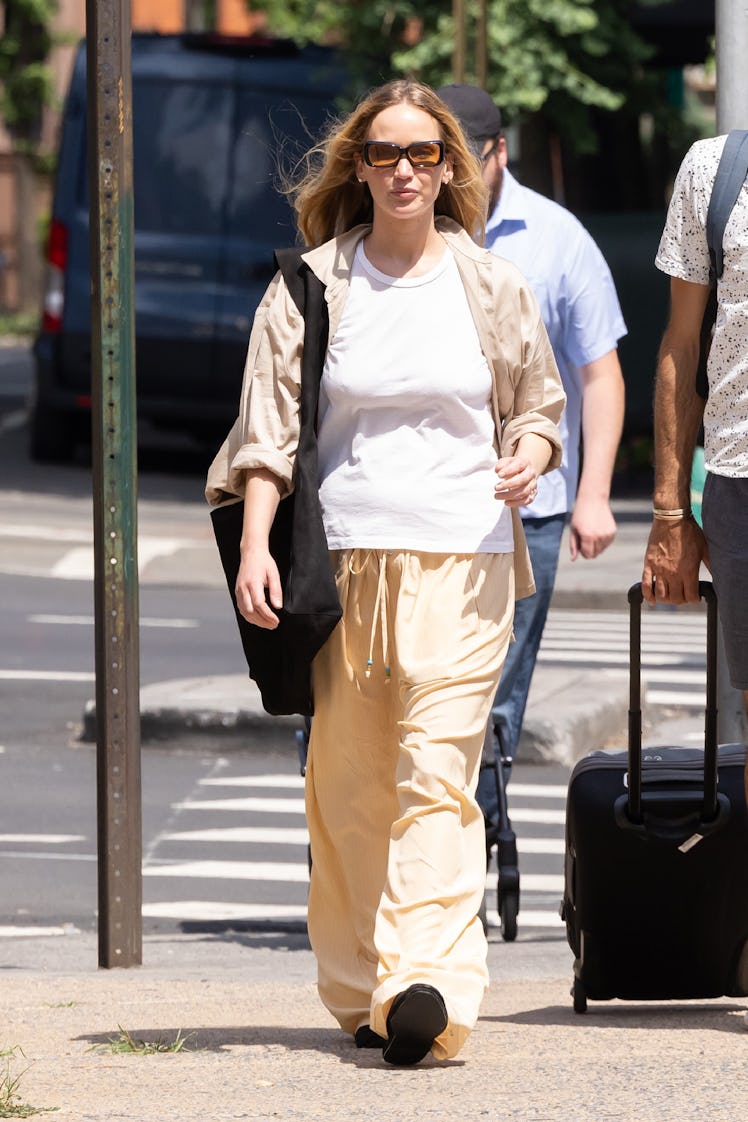 Jennifer Lawrence is seen out and about on June 25, 2024 in New York, New York.