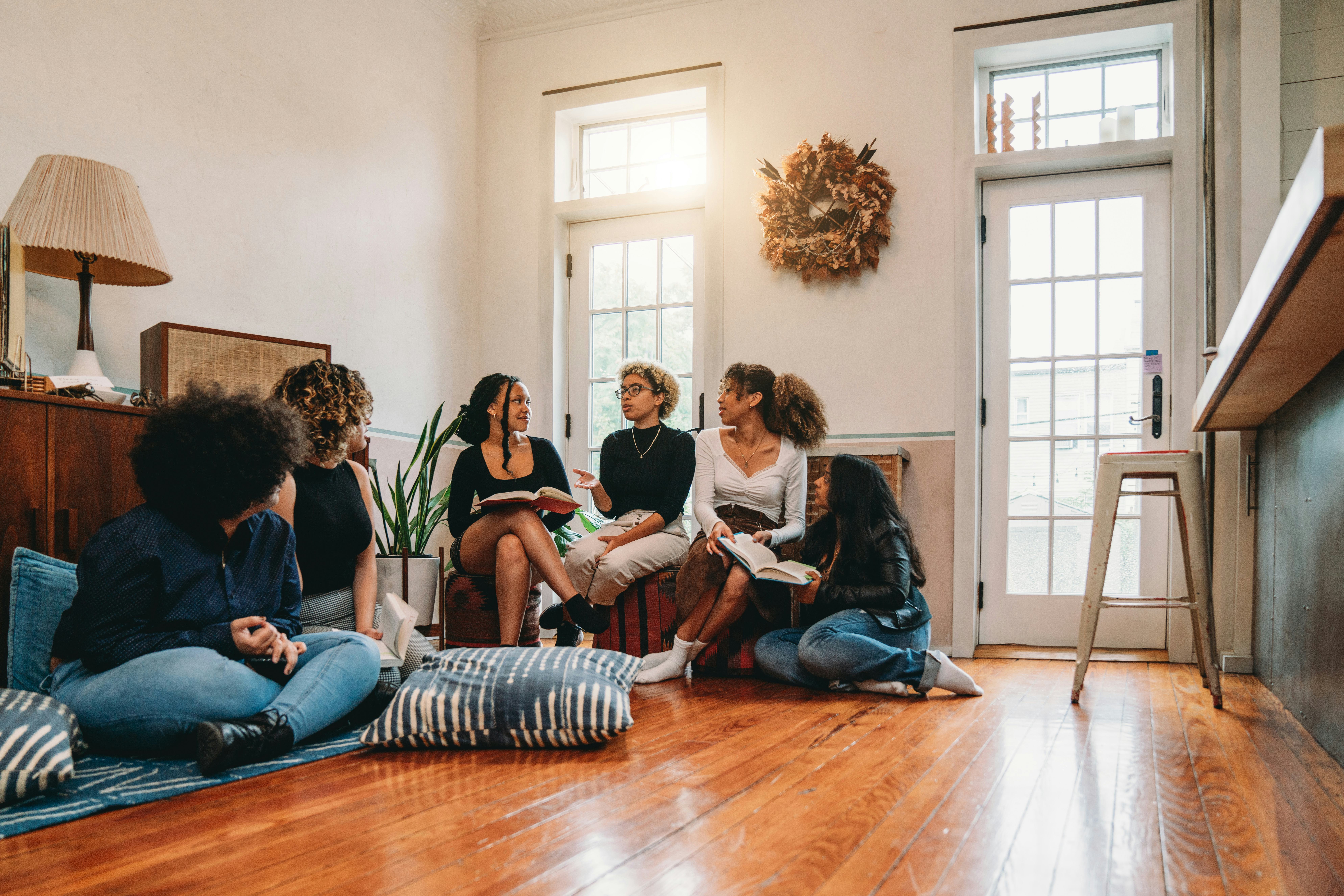 Six young women friends in a book club share fun facts about me as an icebreaker to get to know each&hellip;