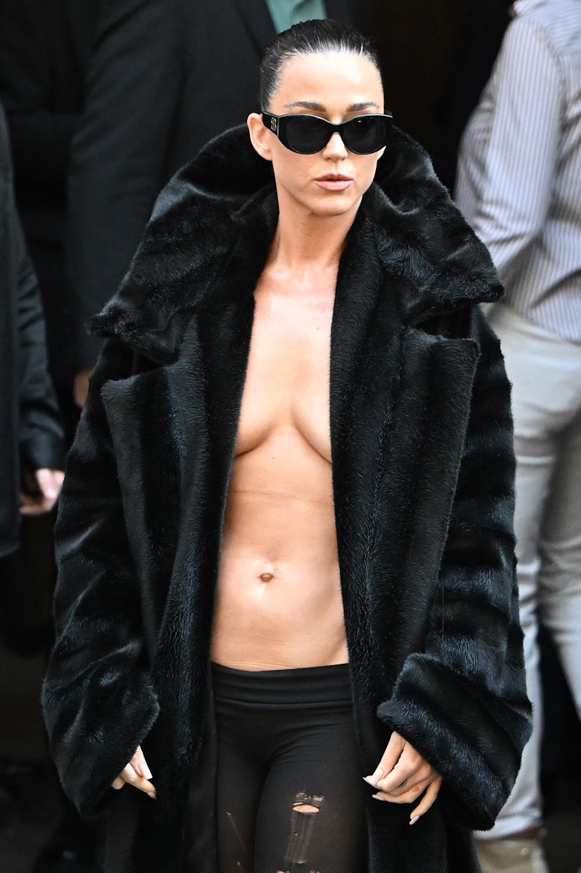 Katy Perry attends the Balenciaga Haute Couture Fall/Winter 2024-2025 show as part of Paris Fashion …