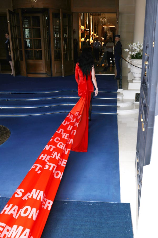 Katy Perry haute couture fashion week red dress
