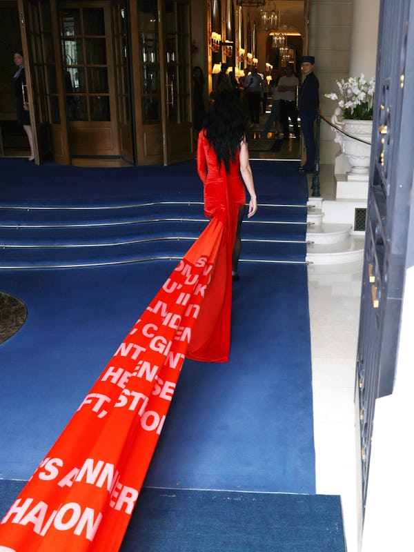 Katy Perry haute couture fashion week red dress