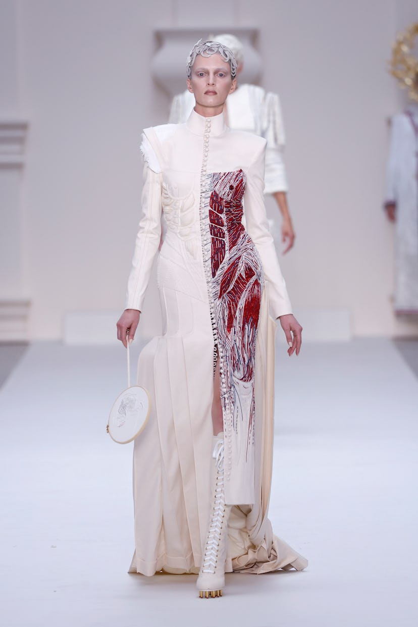 A model walks the runway during the Thom Browne Haute Couture Fall/Winter 2024-2025 show as part of ...