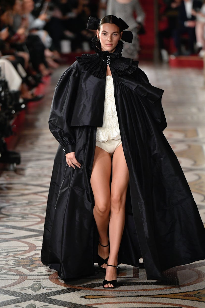 Model on the runway at Chanel Haute Couture Fall 2024 show held at Opéra Garnier on June 25, 2024 in…