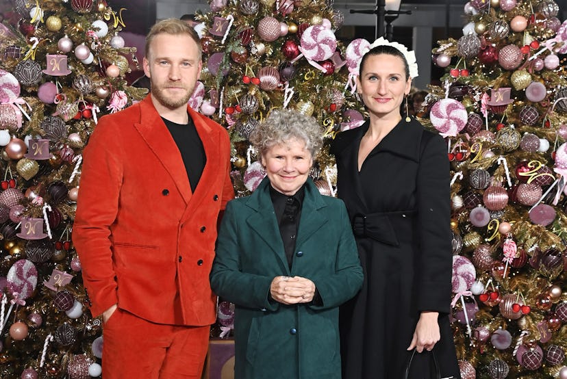 LONDON, ENGLAND - NOVEMBER 28: (L to R) Sam Phillips, Imelda Staunton and Bessie Carter attend the W…
