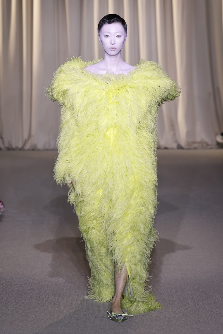 Model on the runway at Giambattista Valli Haute Couture Fall 2024 show held at Pavillon Vendôme on J...
