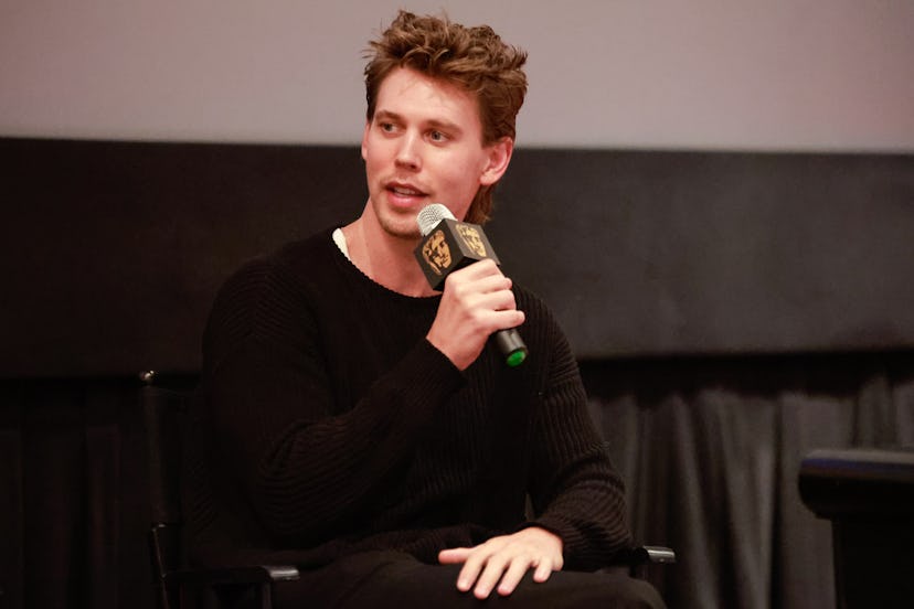 Austin Butler speaks at a Q&A