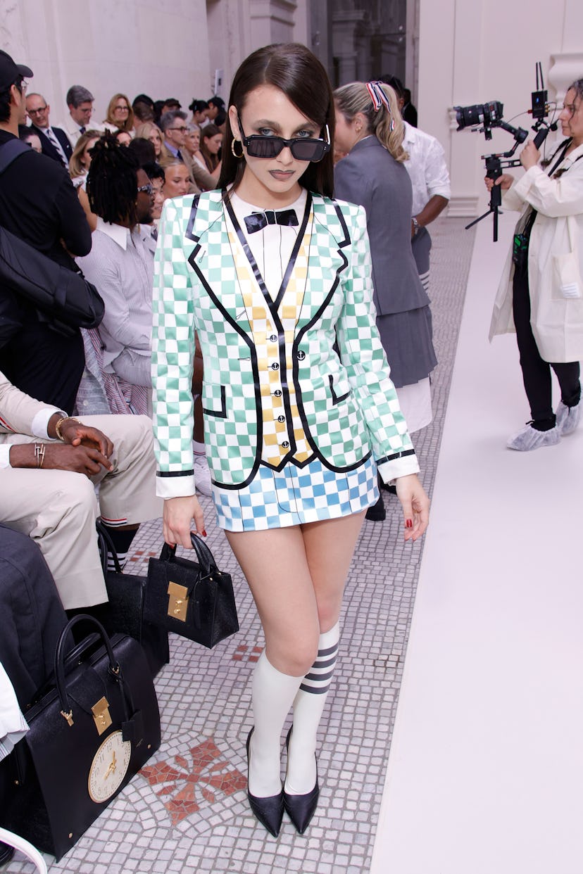 Emma Chamberlain attends Thom Browne's Fall/Winter 2024-2025 Haute Couture show
