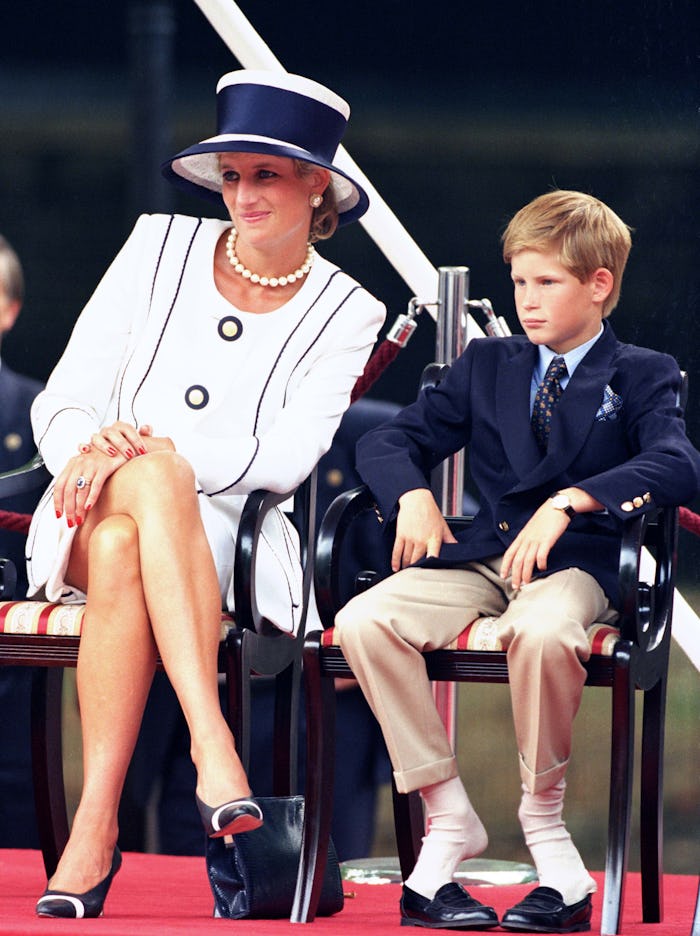 Diana Princess Of Wales & Prince Harry Attend The Vj Day 50Th Anniversary Celebrations In London. . ...