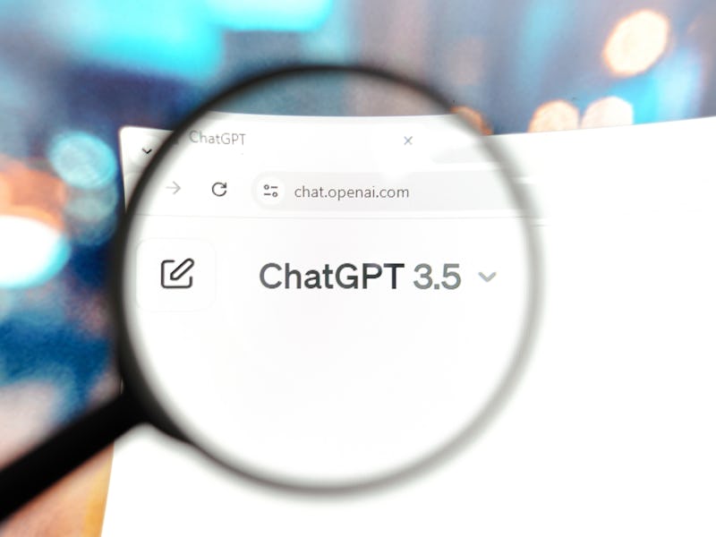 BRAZIL - 2024/04/08: In this photo illustration, the homepage of the ChatGPT website seen on a compu...