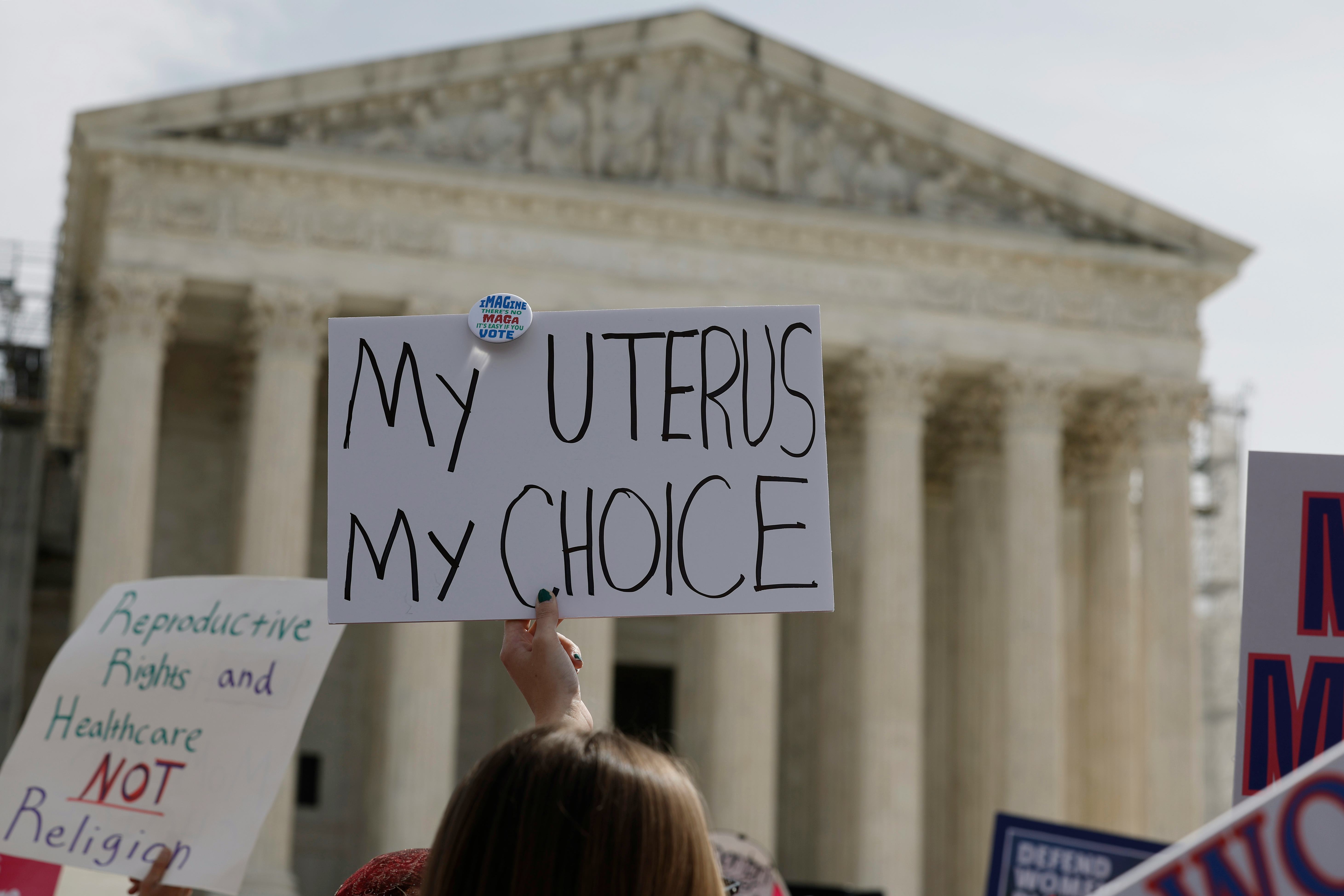 Pro-choice supporters rally in Washington, D.C.