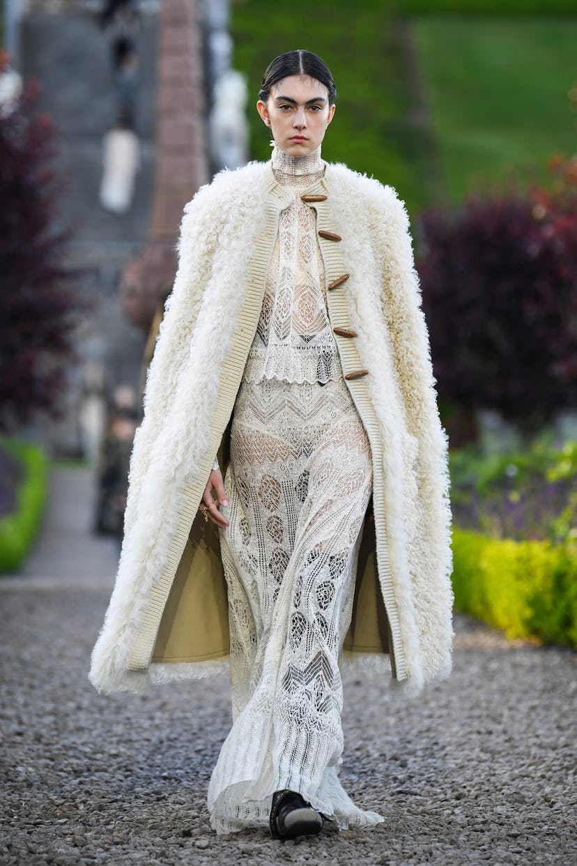 A model for Dior during the 2025 Dior Cruise fashion show 