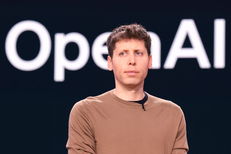 TOPSHOT - OpenAI CEO Sam Altman speaks during the Microsoft Build conference at the Seattle Conventi...