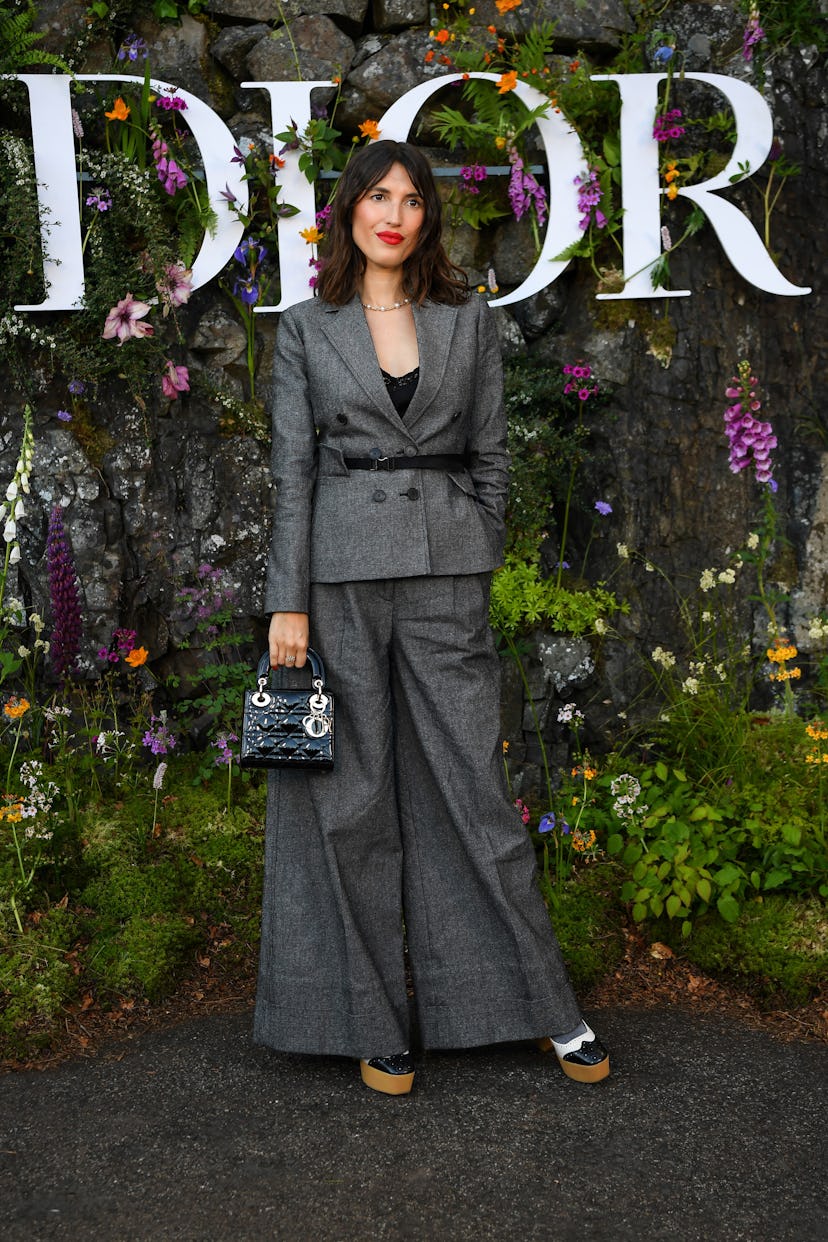 French socialite Jeanne Damas poses during a photocall prior to the 2025 Dior Croisiere (Cruise) fas...