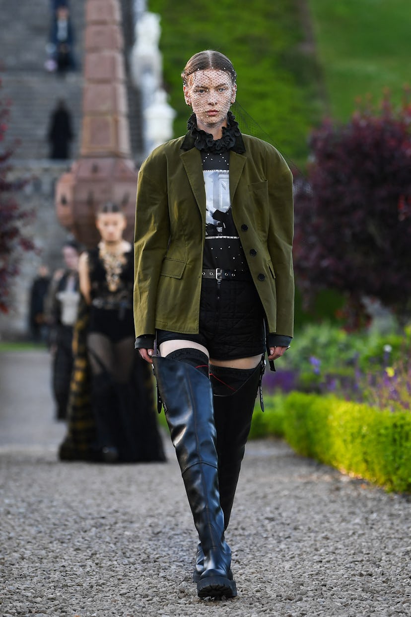 A model for Dior during the 2025 Dior Cruise fashion show