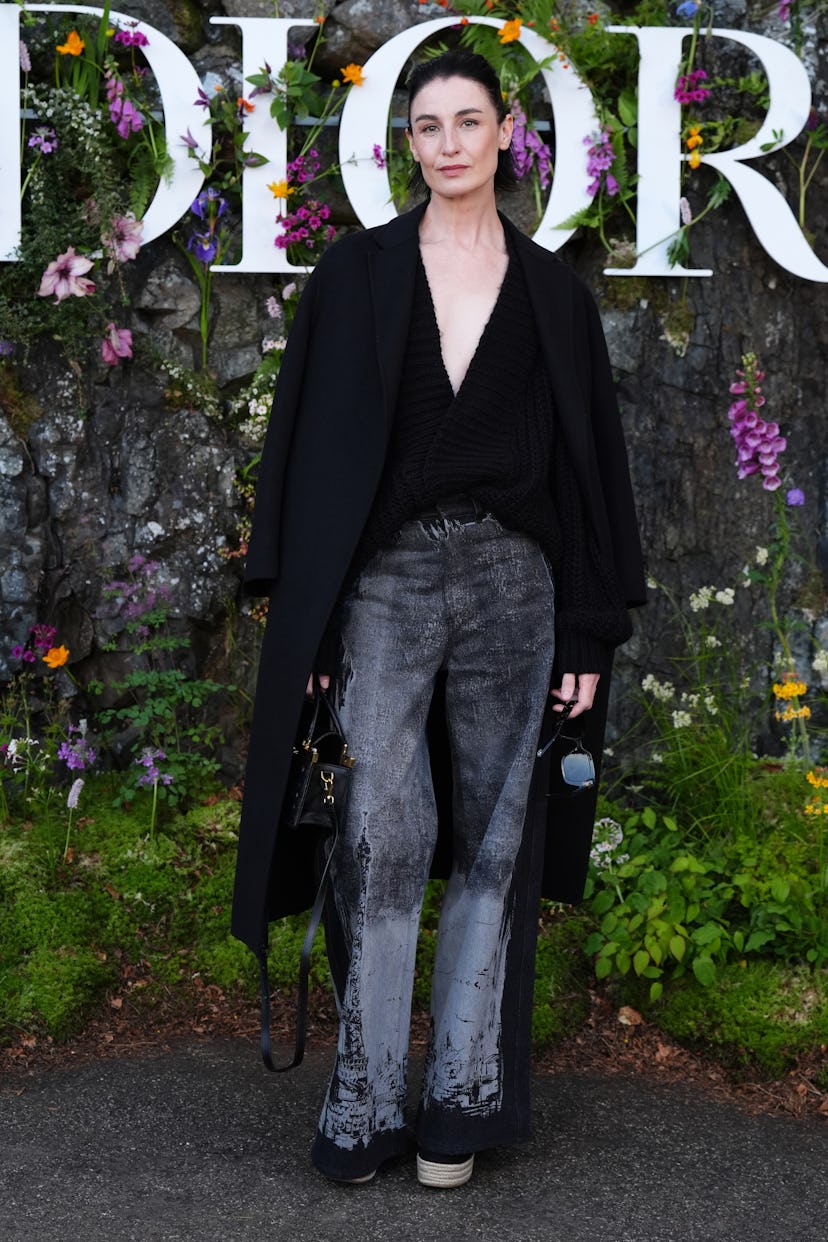 Erin O'Connor attends the Dior Cruise 2025 show at Drummond Castle, Perthshire. Picture date: Monday...