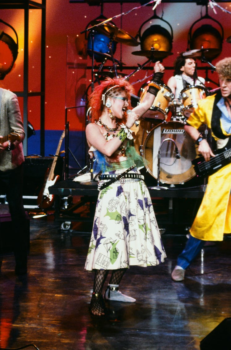 Musical guest Cyndi Lauper performs 