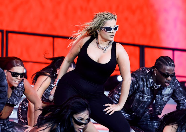 In June 2023, Bebe Rexha received stitches after being hit in the head by a flying cell phone.